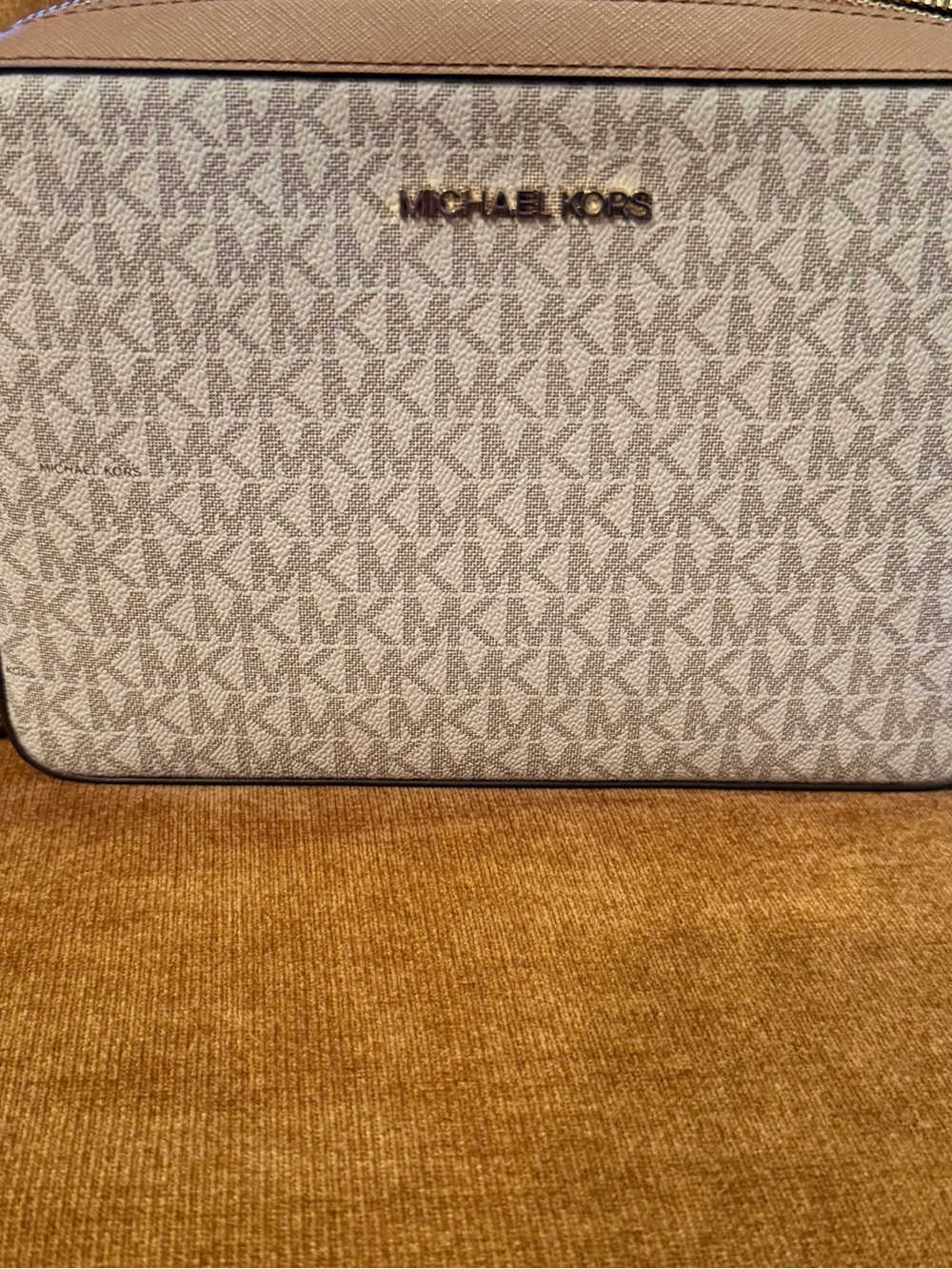 Michael Kors Sand/Beige Signature MK Shoulder Bag